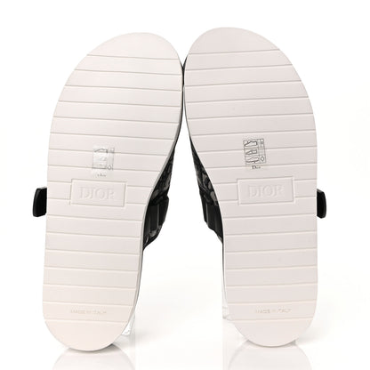 Christian Dior Oblique Jacquard Mens Alpha Sandals 42 Beige Black 5 of 9