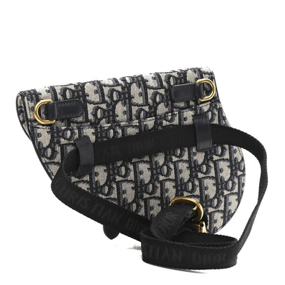 Christian Dior Oblique Saddle Belt Pouch Blue 3 of 9