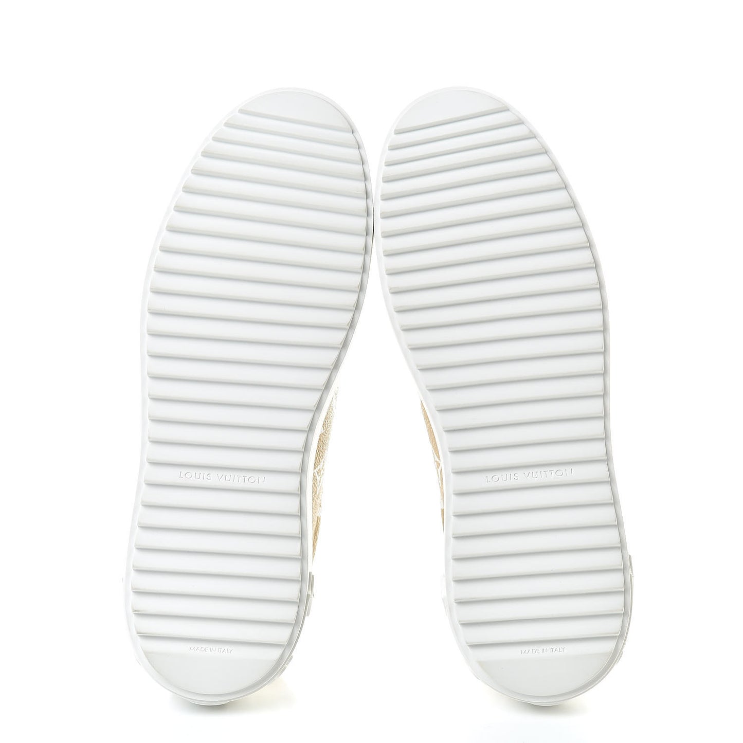 Monogram Giant Time Out Sneakers 41 Kaki White Beige