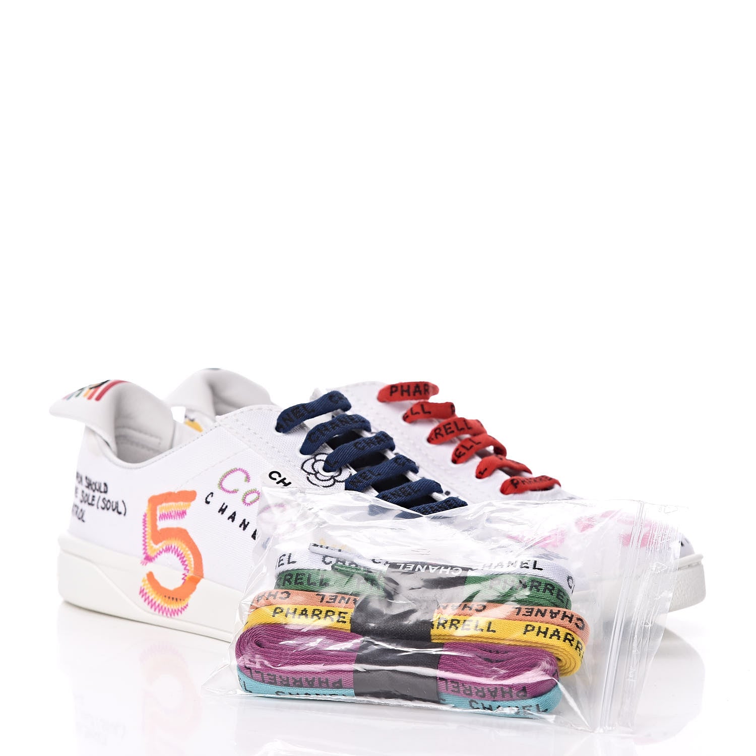 Chanel x Pharrell Williams Canvas Womens Sneakers 36.5 White 12 of 15