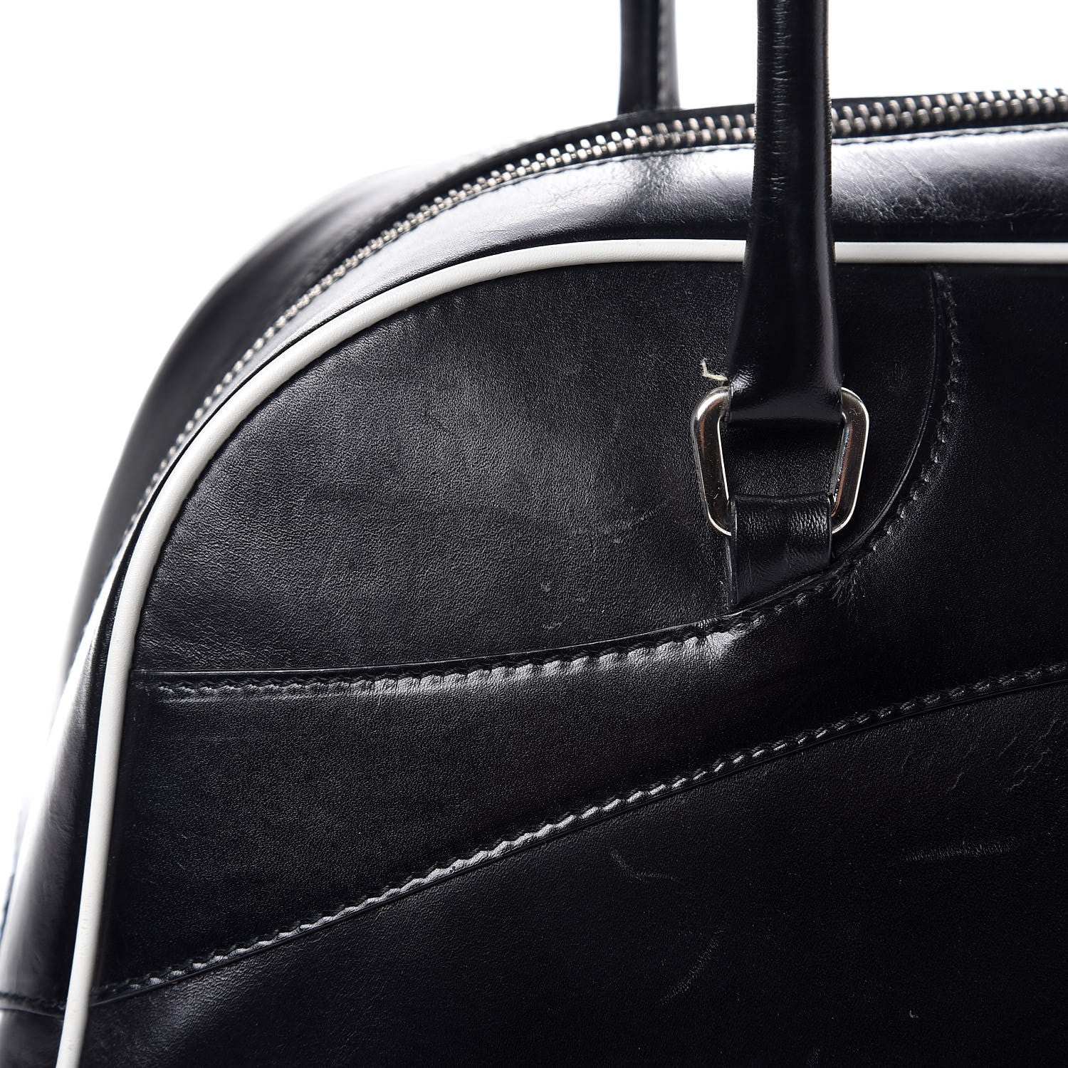 Prada Vitello Bowling Bag Black 12 of 17