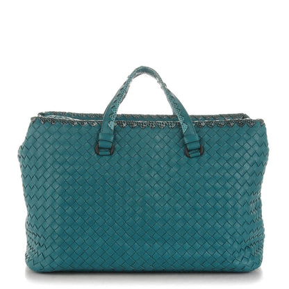 Bottega Veneta Nappa Intrecciato Ayers Brick Tote Teal 1 of 8