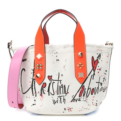 Christian Louboutin Canvas Frangibus Tote White Multicolor 1 of 14