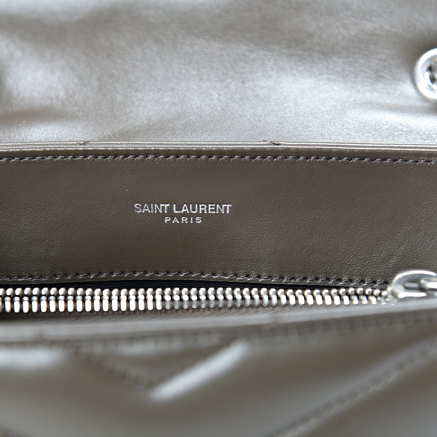 Calfskin Y Quilted Monogram Small Loulou Chain Satchel Faggio