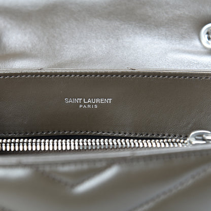 Saint Laurent Calfskin Y Quilted Monogram Small Loulou Chain Satchel Faggio 6 of 13
