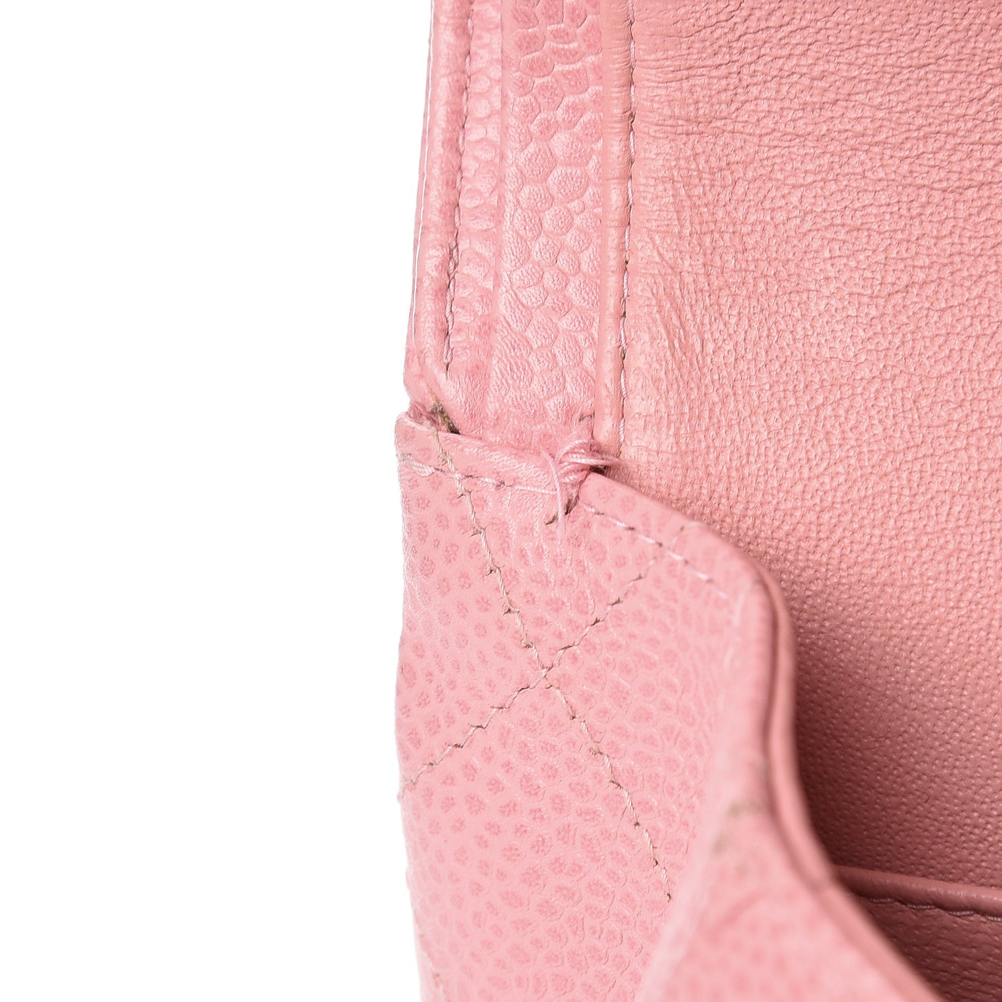 Caviar Quilted Medium Double Flap Pink