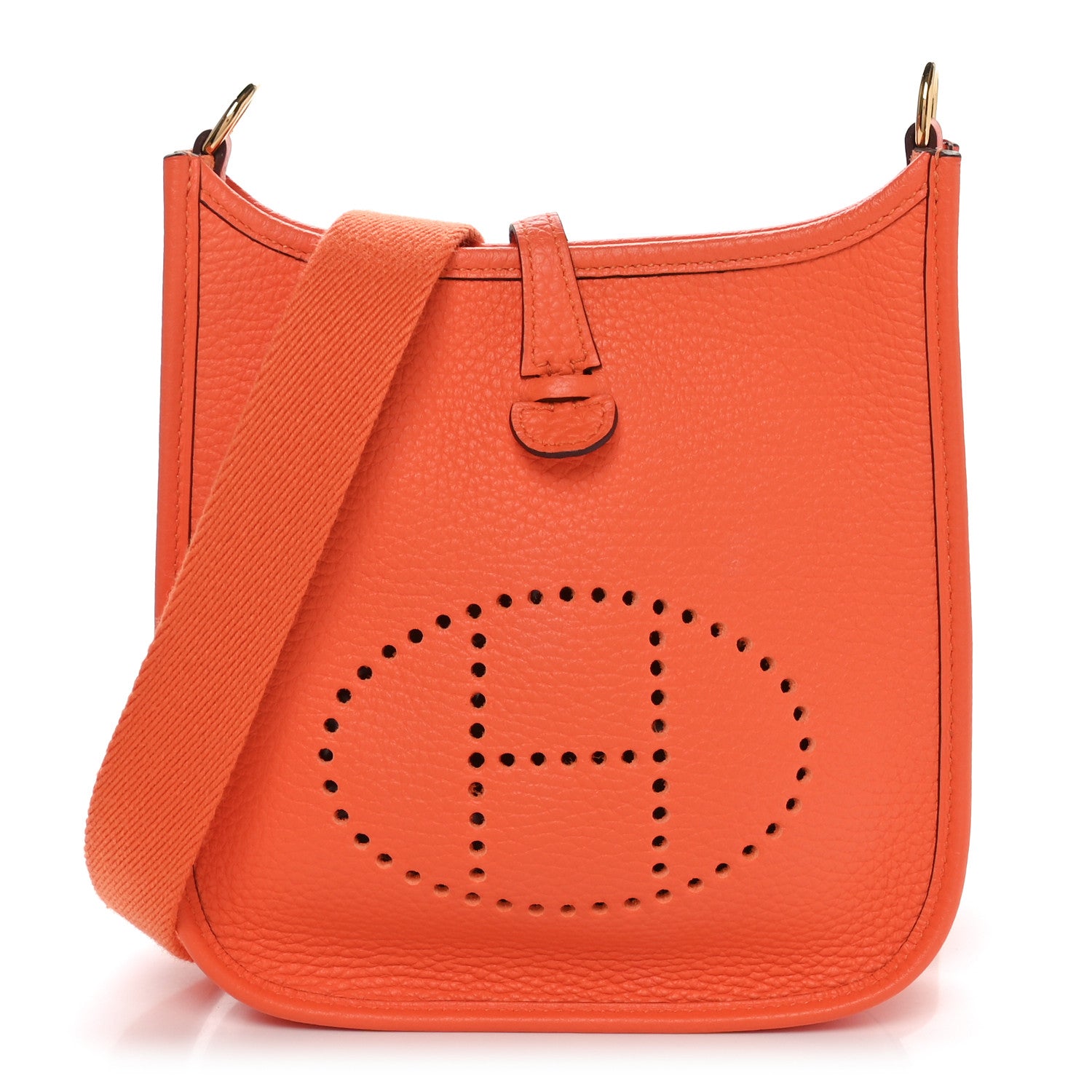 Hermes Taurillon Clemence Evelyne TPM Orange Minium 1 of 11