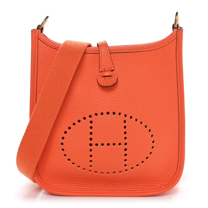 Hermes Taurillon Clemence Evelyne TPM Orange Minium 1 of 11