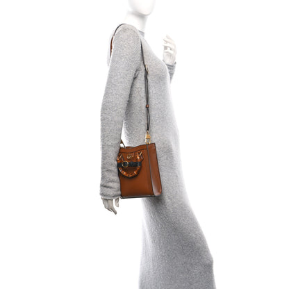Gucci Textured Dollar Calfskin Mini Diana Tote Bag Cuir Black 2 of 10