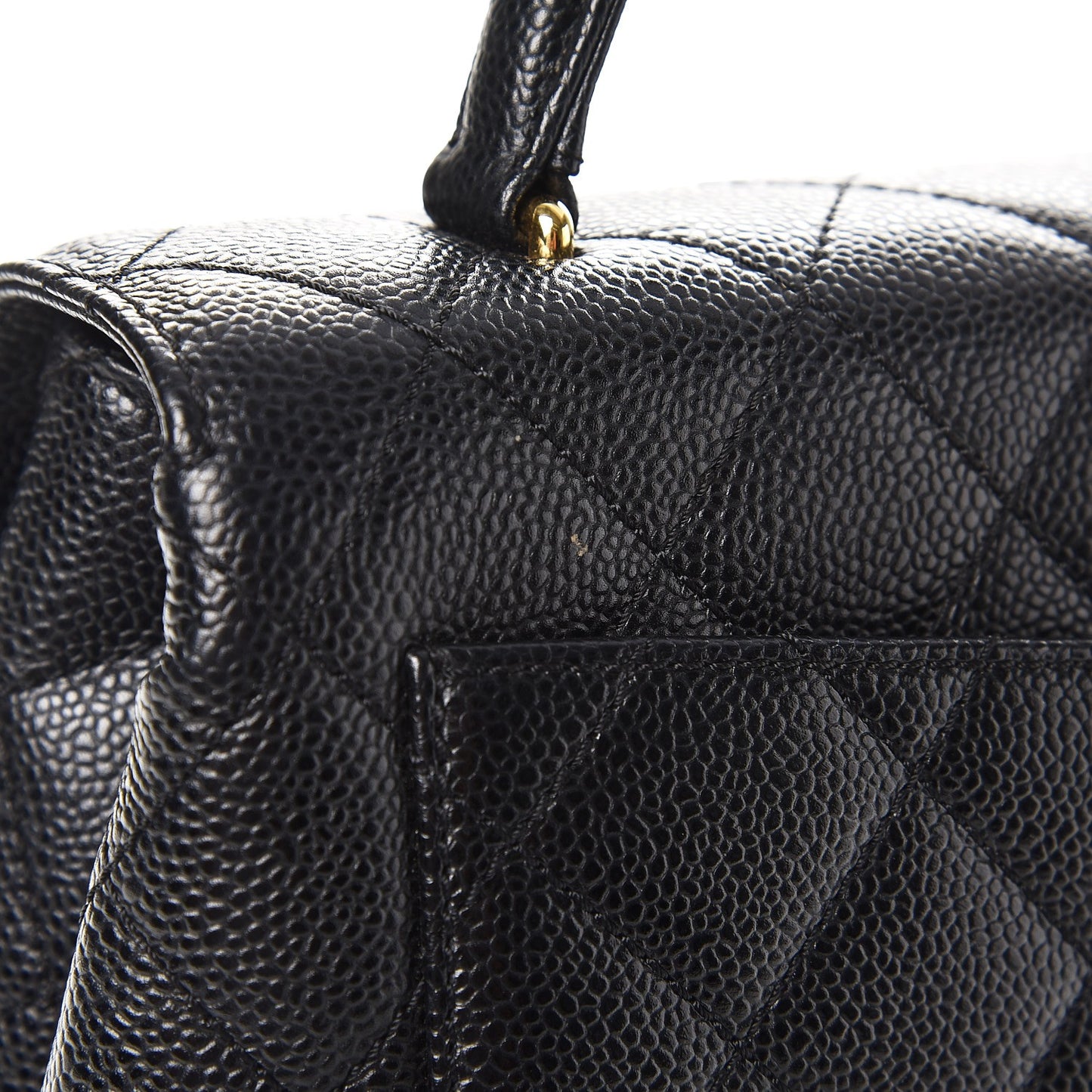 Caviar Quilted Jumbo Kelly Flap Black
