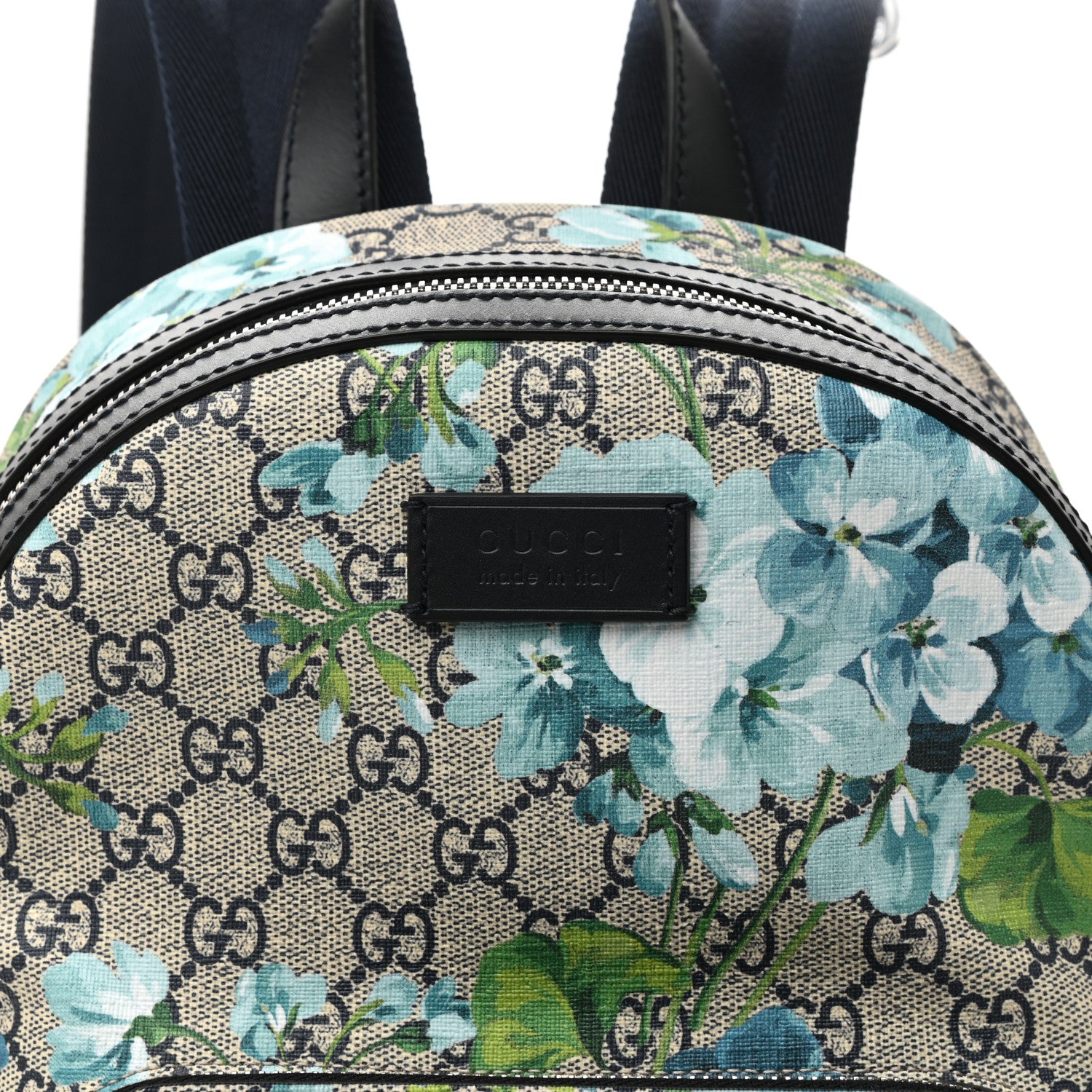 Gucci GG Supreme Monogram Blooms Small Day Backpack Blue 8 of 10