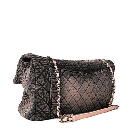 Chanel Denim Quilted Denimpression XXL Flap Rose Clair 2 of 14
