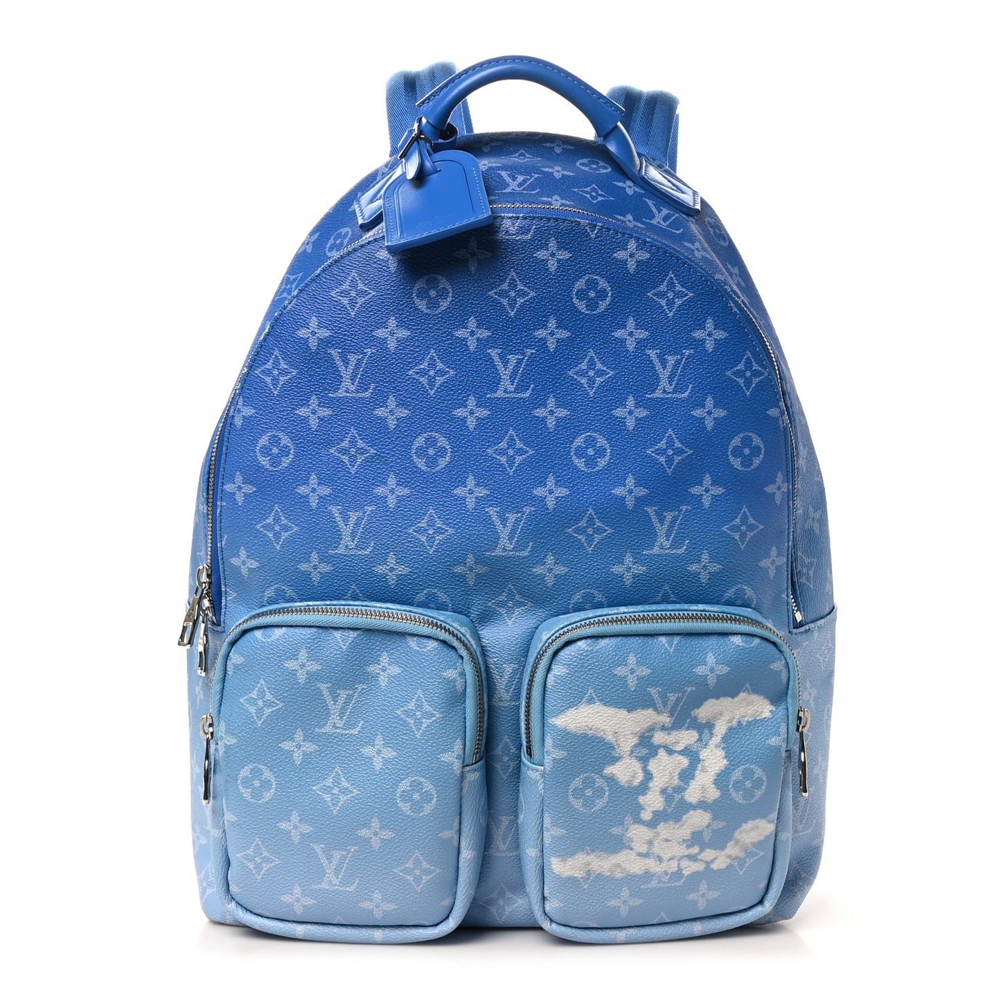 Monogram Clouds Multipockets Backpack Blue