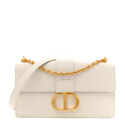 Christian Dior Grained Calfskin 30 Montaigne East West Chain Flap Bag Off White 1 of 13