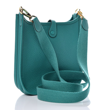 Hermes Taurillon Clemence Evelyne TPM Vert Verone 3 of 10