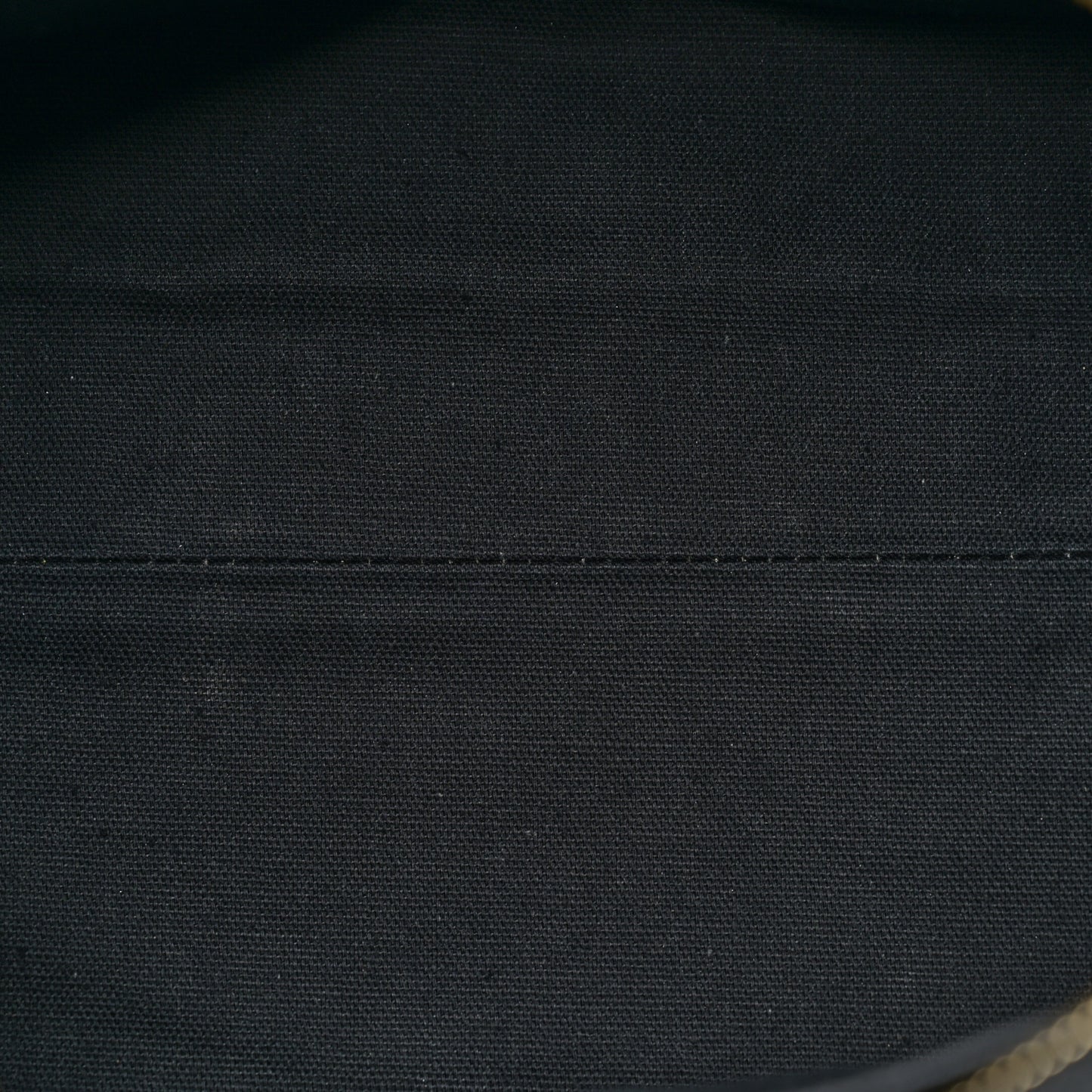 Pebbled Calfskin Small Skull Padlock Zip Around Tote Black