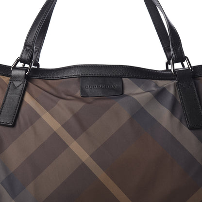 Burberry Nylon Check Small Buckleigh Packable Tote Birch Grey 9 of 9