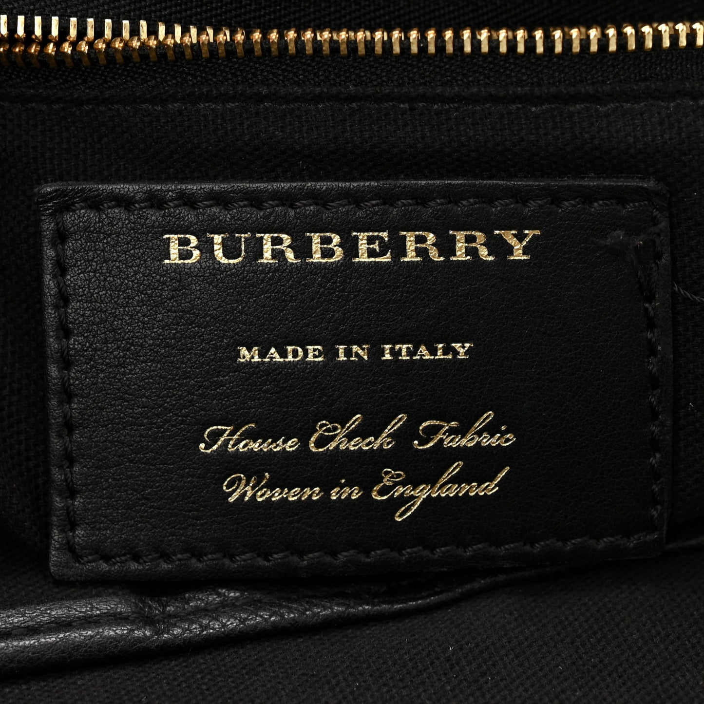 Grainy Calfskin House Check Small Canterbury Black