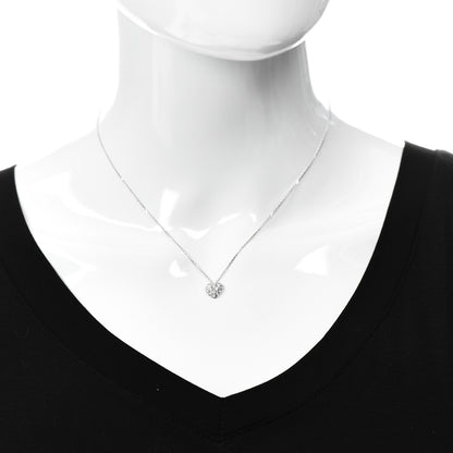 Cartier 18K White Gold Diamond Heart Paved Pendant Necklace 2 of 5