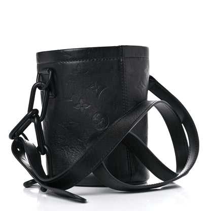 Louis Vuitton Shadow Monogram Chalk Nano Bag Black 4 of 10