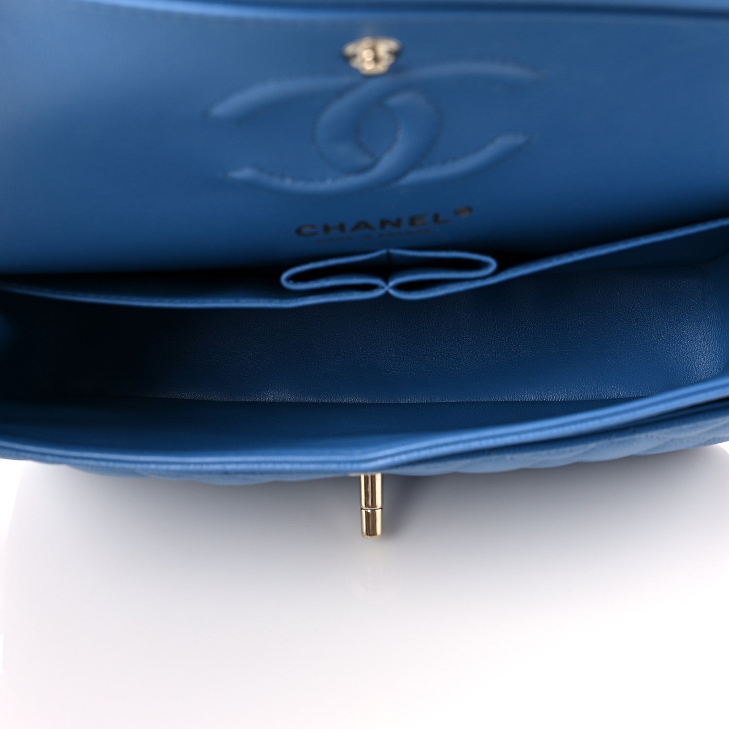 Chanel Caviar Quilted Small Double Flap Blue 4 of 9