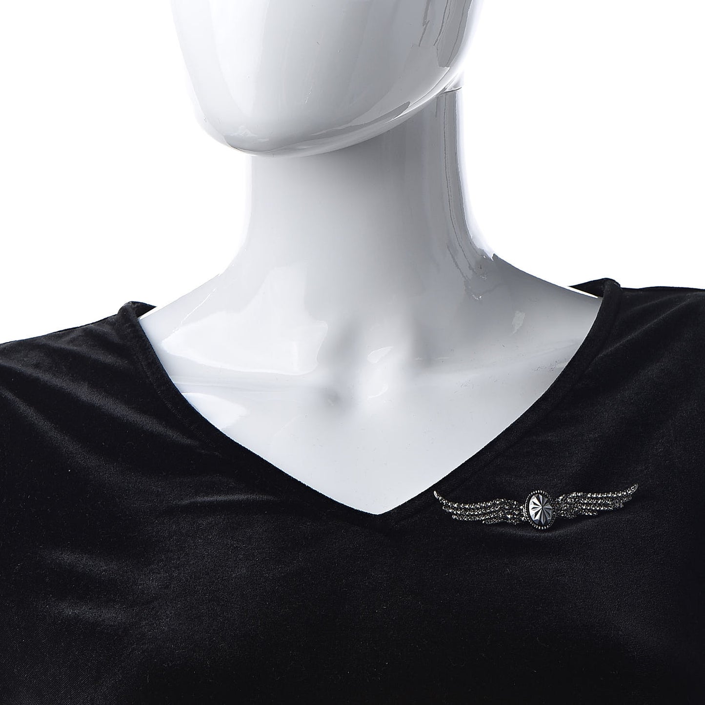 Ruthenium Crystal Wings Brooch