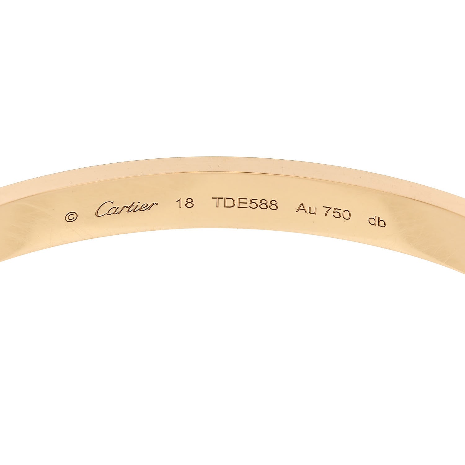 Cartier 18K Yellow Gold LOVE Bracelet 18 6 of 9