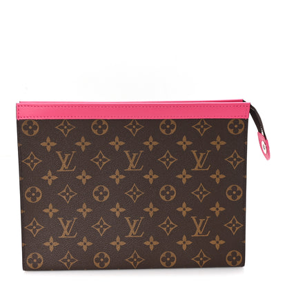 Louis Vuitton Monogram Macassar Pochette Voyage MM Fuchsia 1 of 6