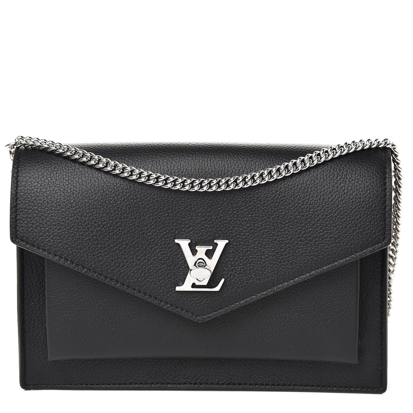 Soft Calfskin My Lockme Chain Pochette Black