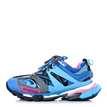 Balenciaga Mesh Nylon Mens Track Sneakers 40 Blue Black 1 of 11