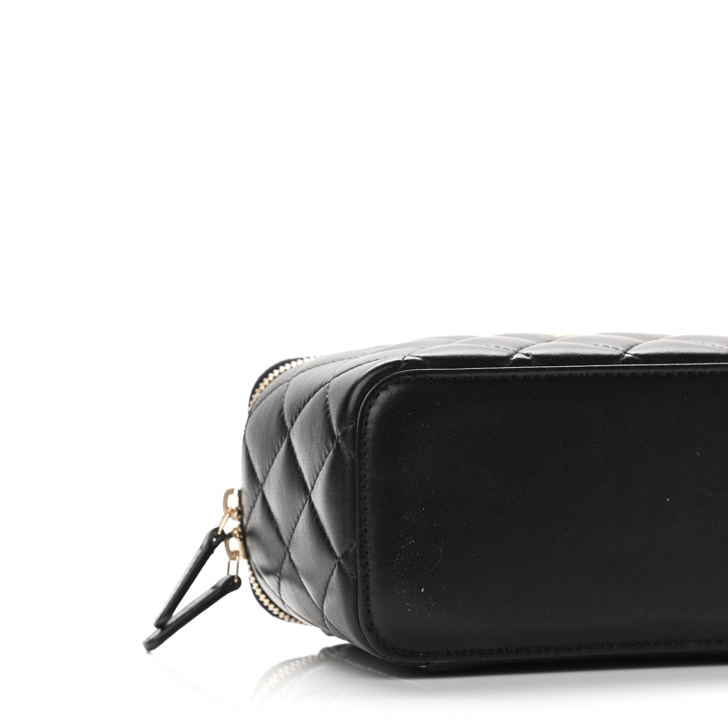Chanel Lambskin Quilted Small Pearl Crush Vanity Case With Chain Black 10 of 12