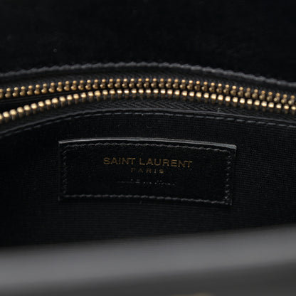 Saint Laurent Calfskin Bi-Color Small Sac De Jour White Black 6 of 12
