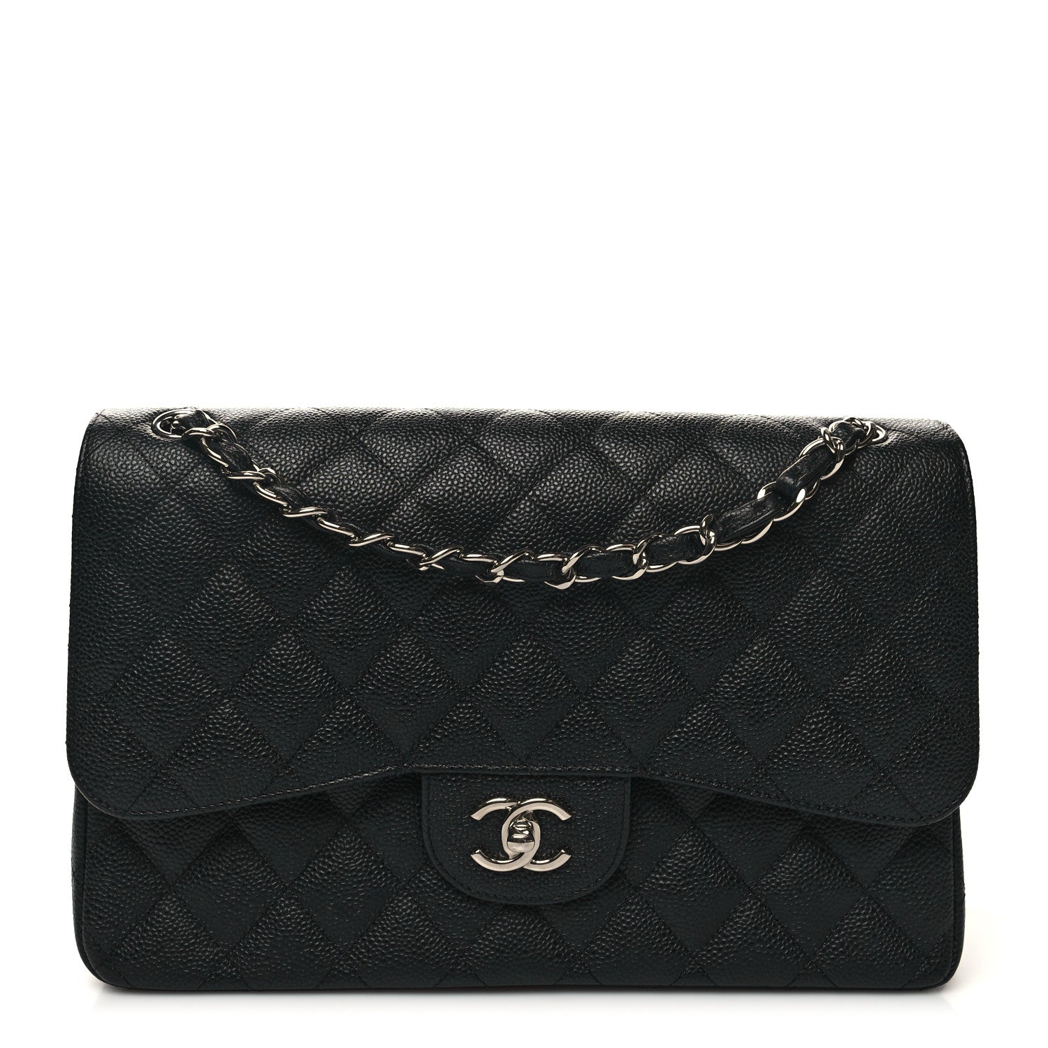 Chanel Caviar Quilted Jumbo Double Flap Black 1 of 11