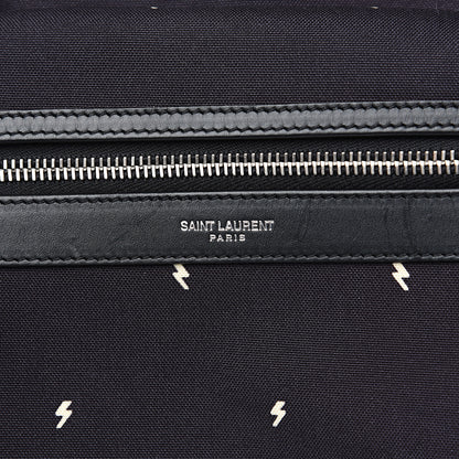 Saint Laurent Canvas Lightning Bolt City Backpack Navy 6 of 10