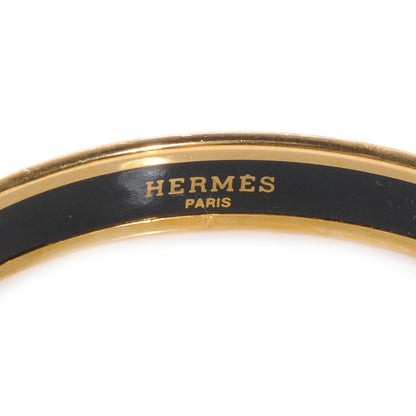 Hermes Enamel Printed Narrow Sun Moon Stars Bracelet 65 Bleu 4 of 5