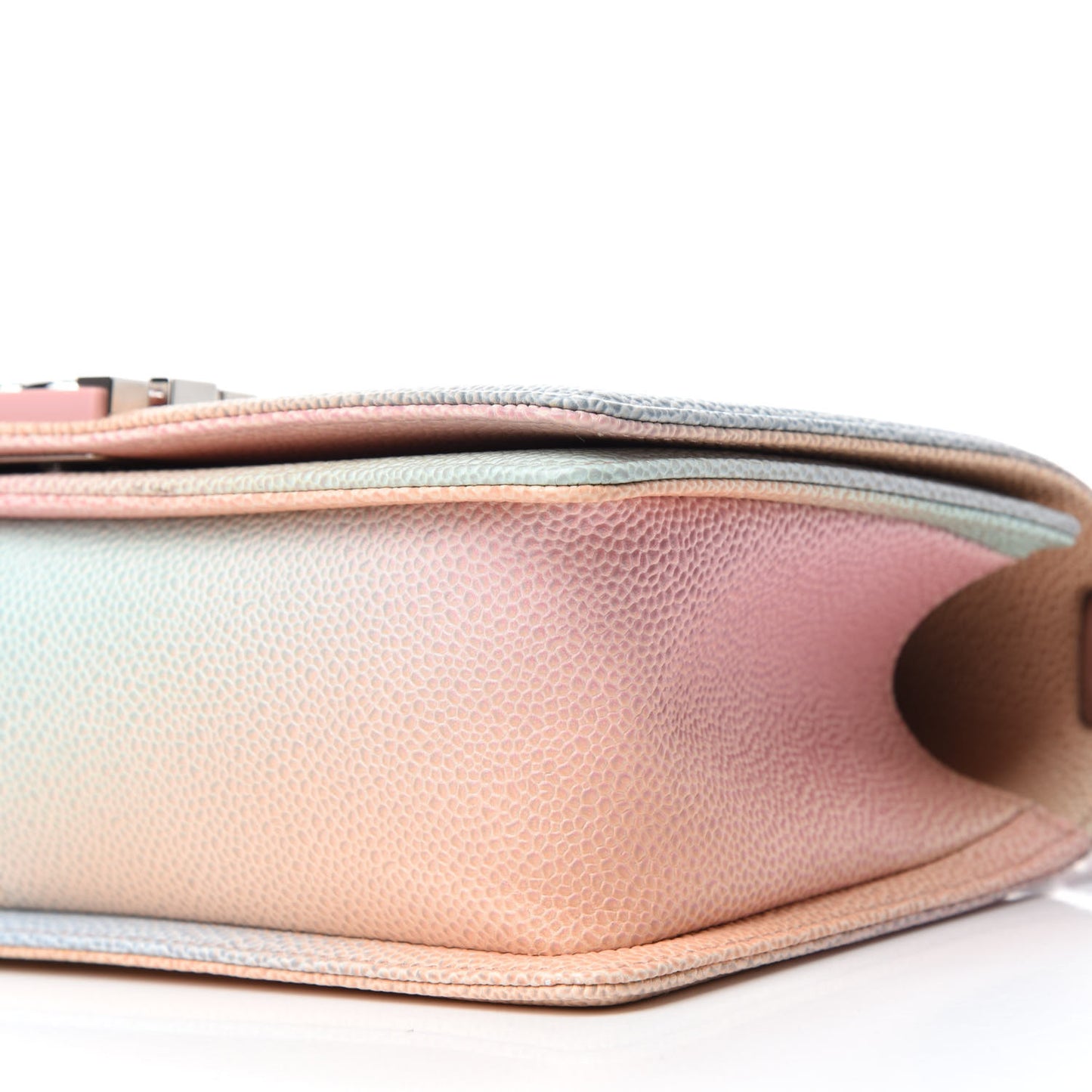 Caviar Quilted Medium Rainbow Boy Flap Multicolor