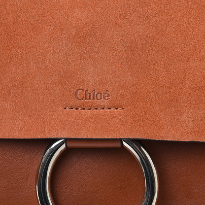Chloe Suede Calfskin Medium Faye Shoulder Bag Tobacco 7 of 10