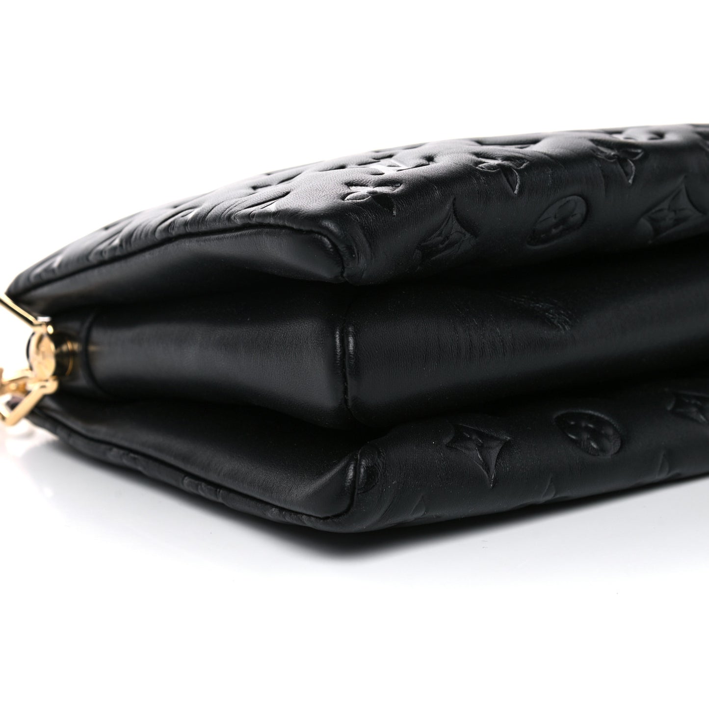 Lambskin Embossed Monogram Coussin PM Black