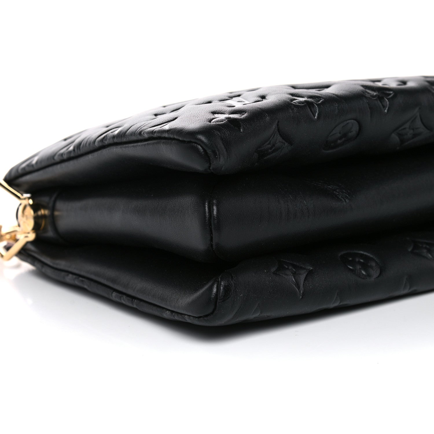 Louis Vuitton Lambskin Embossed Monogram Coussin PM Black 7 of 10