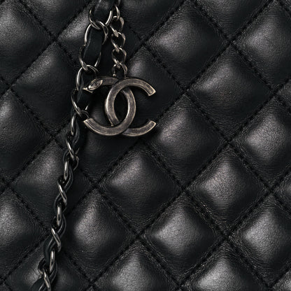 Chanel Calfskin Quilted Small Easy Shopping Tote Black 13 of 18