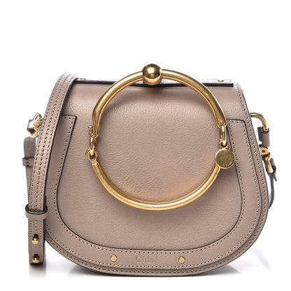 Chloe Calfskin Suede Small Nile Bracelet Bag Motty Grey 1 of 9