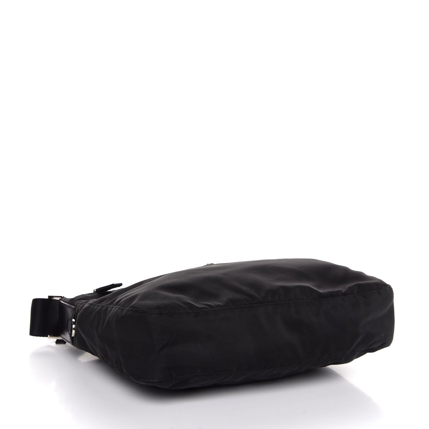 Tessuto Nylon Flat Messenger Bag Black
