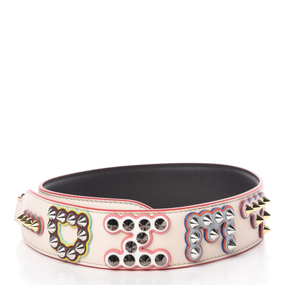 Fendi Vitello Dolce Fun Fair Metal Studded Strap You Camelia Multicolor 2 of 4