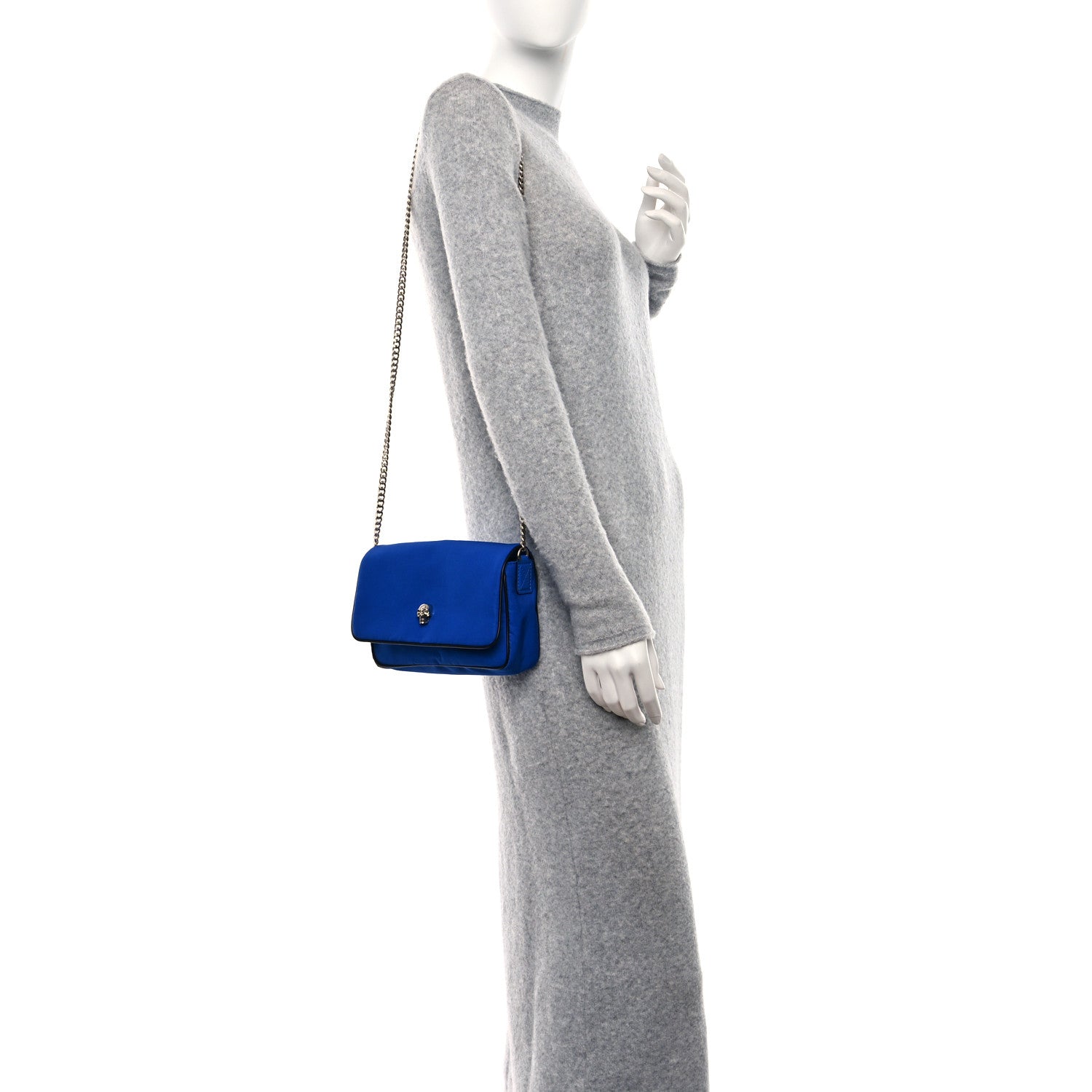 Alexander McQueen Nylon Skull Camera Crossbody Bag Royal Blue 2 of 9