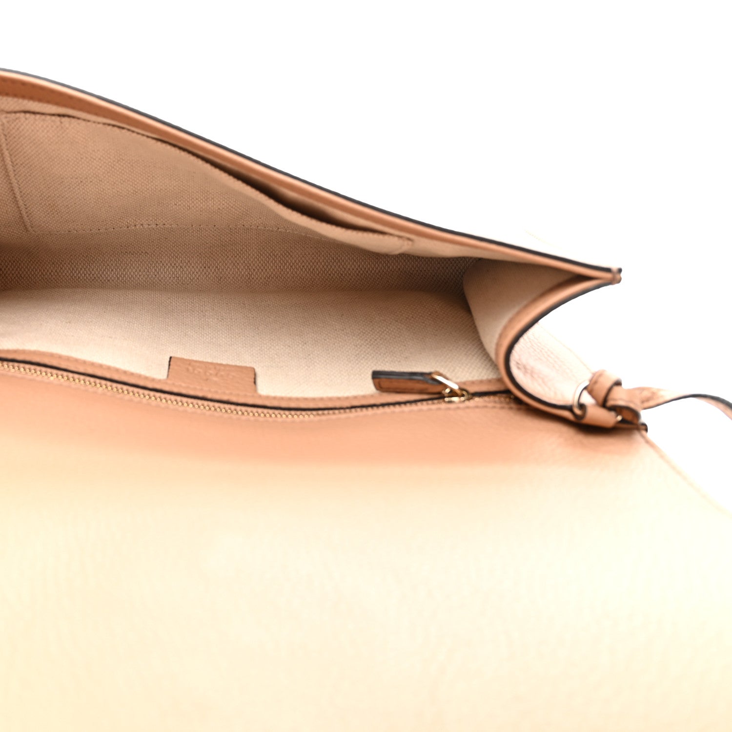 Gucci Pebbled Calfskin Medium Soho Clutch Camelia 1878988