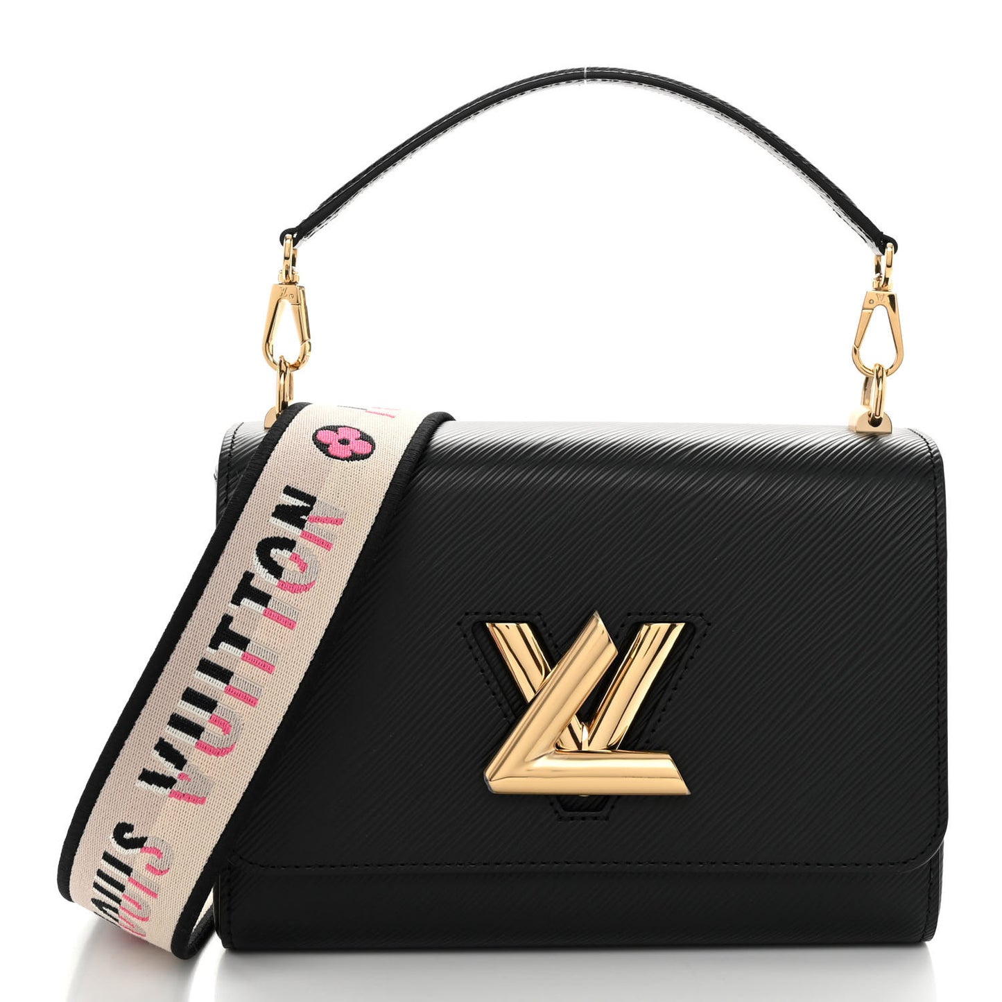 Epi Twist Top Handle Shoulder Bag MM Black