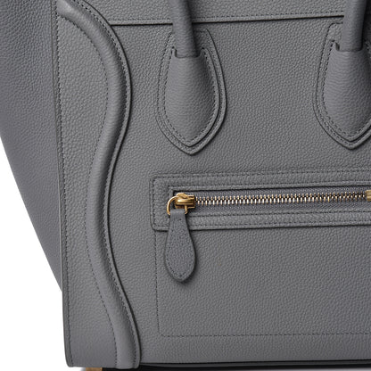 Celine Baby Drummed Calfskin Micro Luggage Kohl 9 of 13