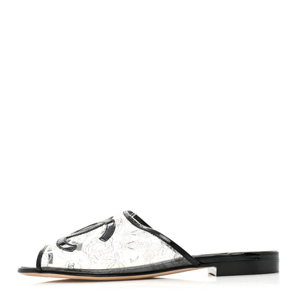 Chanel PVC Fantasy Patent CC Mules 38 Black 1 of 8