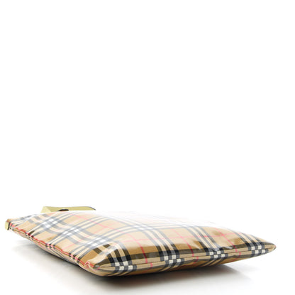 Burberry Coated Canvas Vintage Check Shopper Tote Antique Yellow 4 of 10