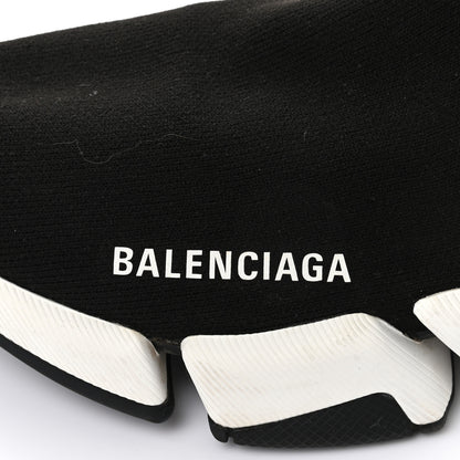 Balenciaga Technical 3D Recycled Knit Bi-Color Sole Womens Speed 2.0 Sneakers 37 Black White 12 of 13